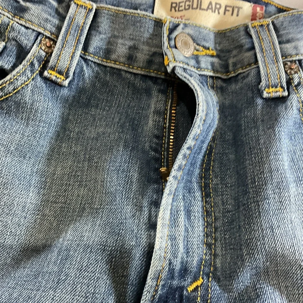 Levi's 505 Regular Fit Men's Jeans 33x32 Blue Denim Straight Leg Zip Fly Classic